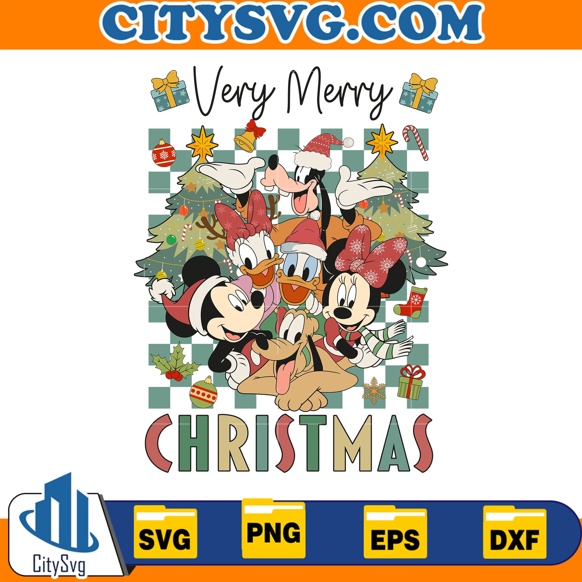 VeryMeryMickeyAndFriendsChristmasSvg