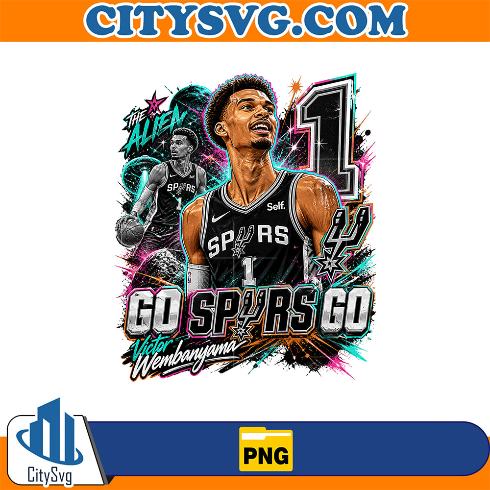 Victor-Wembanyama-The-Alien-Spurs-Number-One-Png