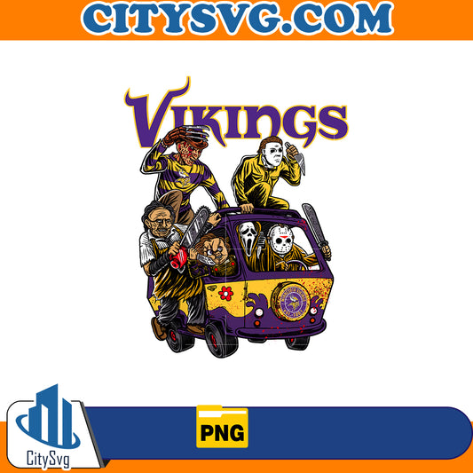 Vikings Minnesota American Football Horror Killer Team Halloween Png