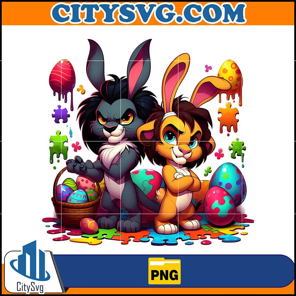 Villain Couple Cartoon Easter Png, Happy Easter Day Png, Funny Chibi E ...