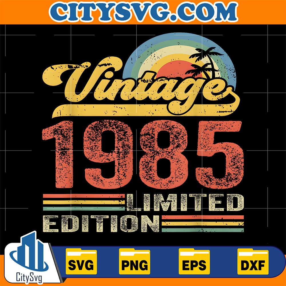 Vintage-1985-Limited-Edition-40th-Birthday-Svg