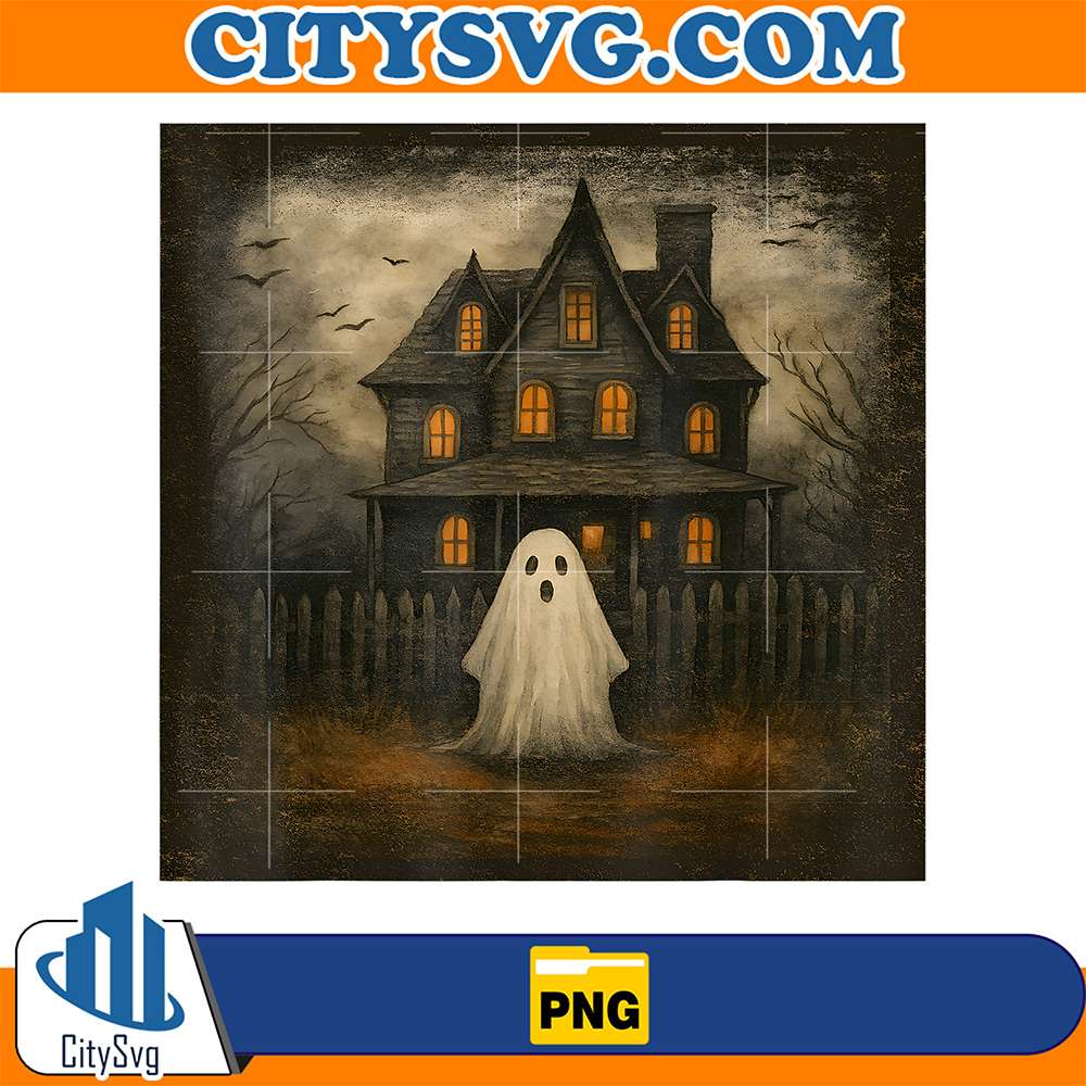 Vintage-Ghost-Boo-Haunted-House-Halloween-Costumes-Boy-Png