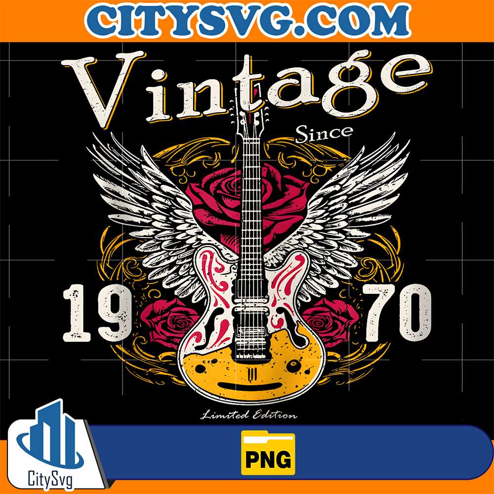 Vintage-Since-1970-Rocking-55-Years-Png