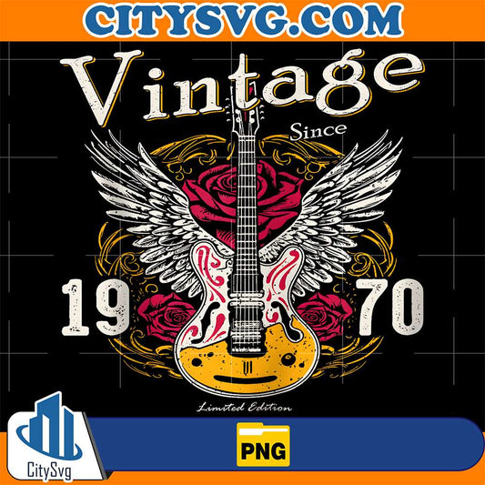 Vintage-Since-1970-Rocking-55-Years-Png