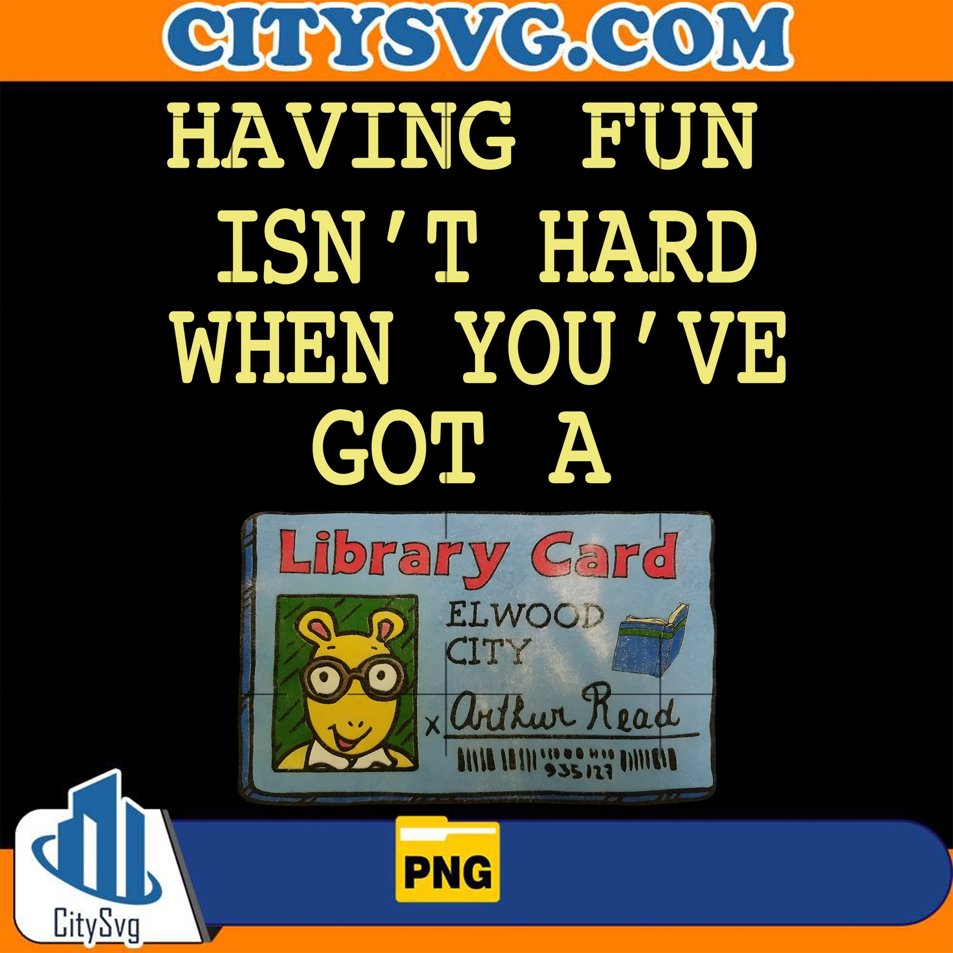 VintageArthurLibraryCardPng