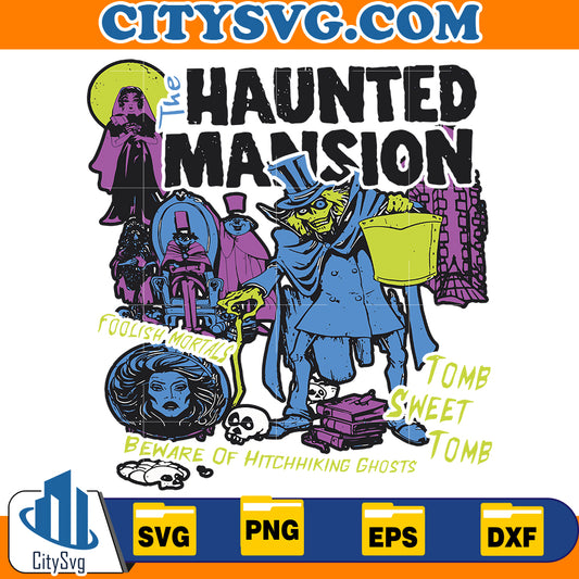 Vintage The Haunted Mansion Svg