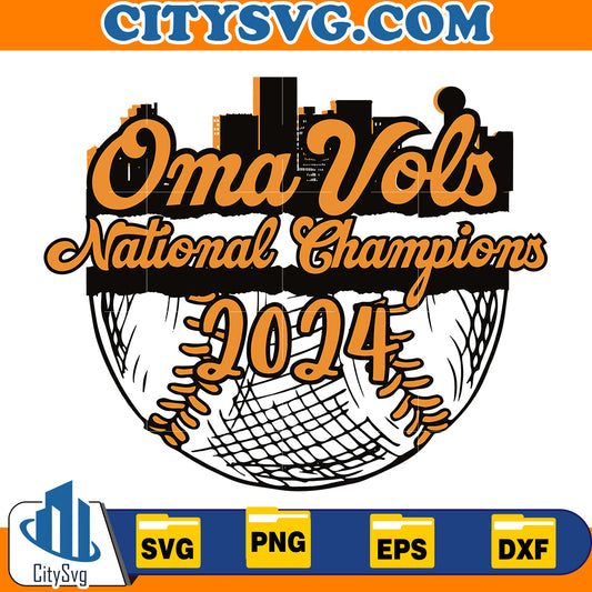 Vols National Champions 2024 Oma Vols Volunteers Baseball svg