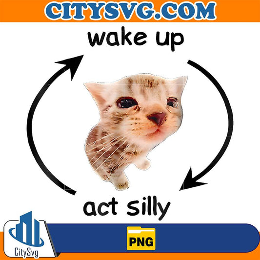 Wake-Up-Act-Silly-Cat-Kids-Png