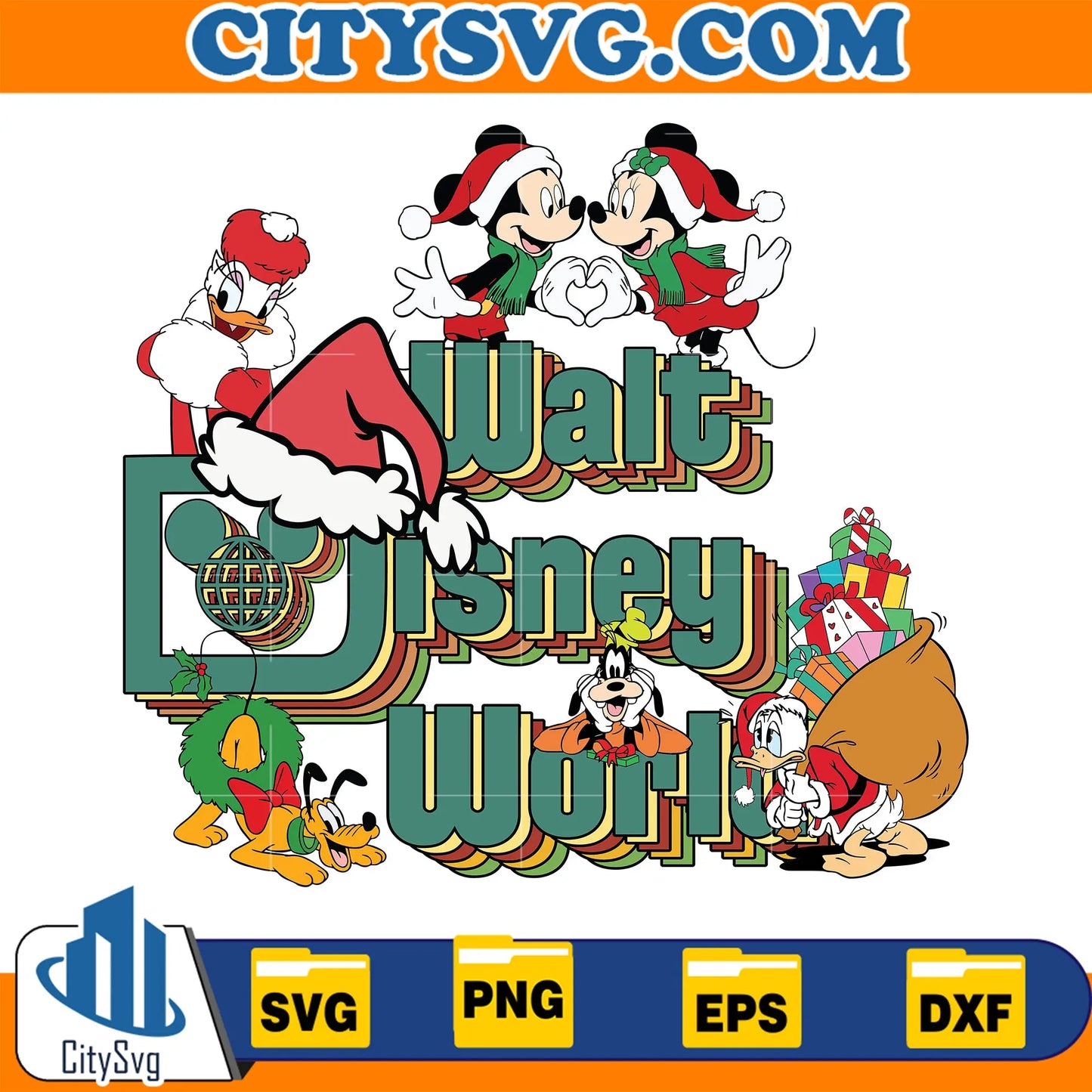 WaltDisneyWorldMickeyandFriendsChristmasSvg