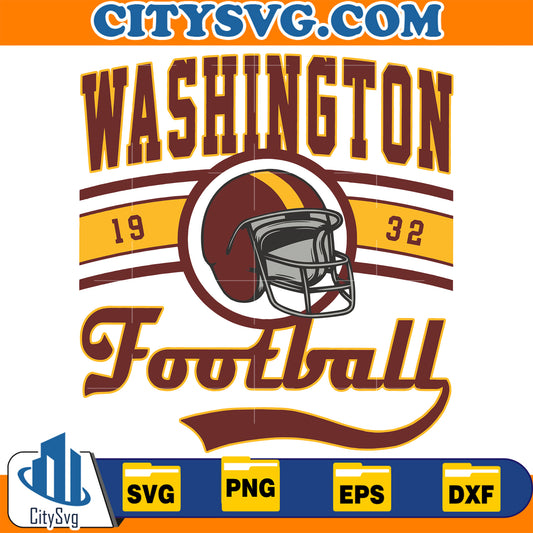 Washington Commanders Football Svg