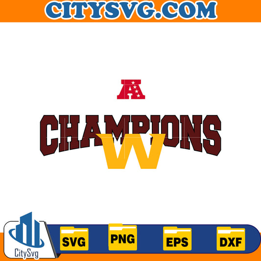 A champions Washington Commanders Svg