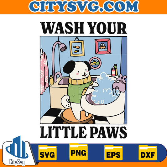 Wash your Paws Dog Svg