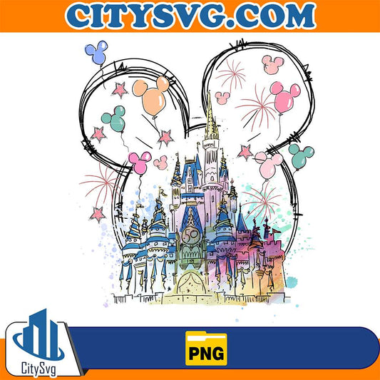 Watercolor-Castle-Mouse-Era-Png