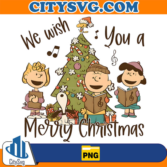 We-Wish-You-A-Merry-Christmas-Snoopy-And-Friends-Png