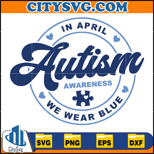 WeWearBlueForAutismAwarenessSvg