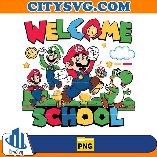 Welcome-Back-To-School-Super-Mario-Png
