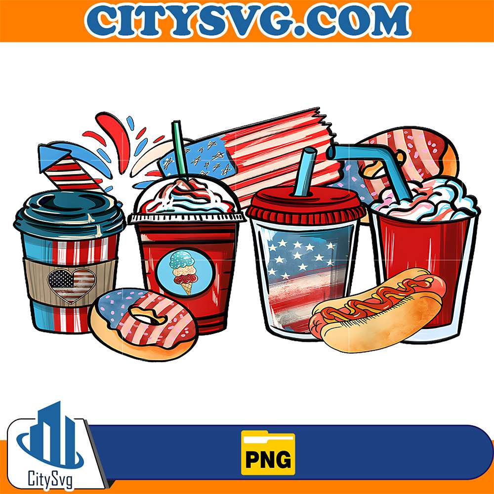 Western-4th-Of-July-Coffee-Cups-Independence-US-Flag-Png