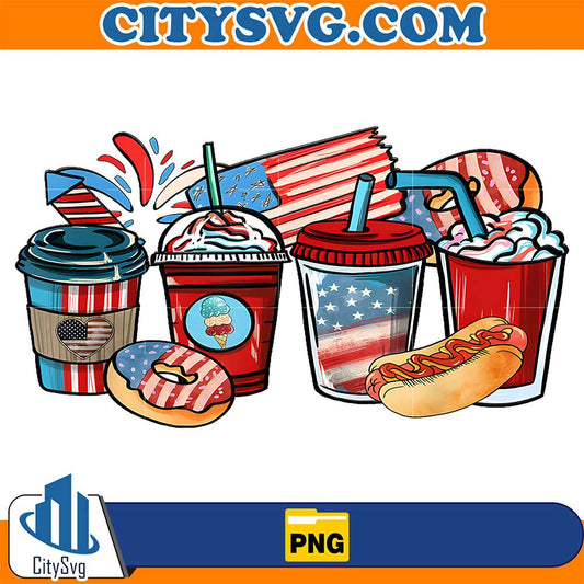 Western-4th-Of-July-Coffee-Cups-Independence-US-Flag-Png