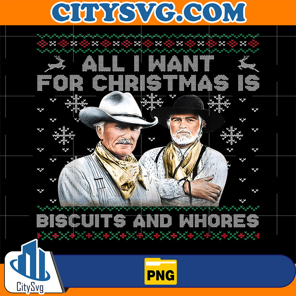 Western-Cowboys-Biscuits-and-Whores-Christmas-Png