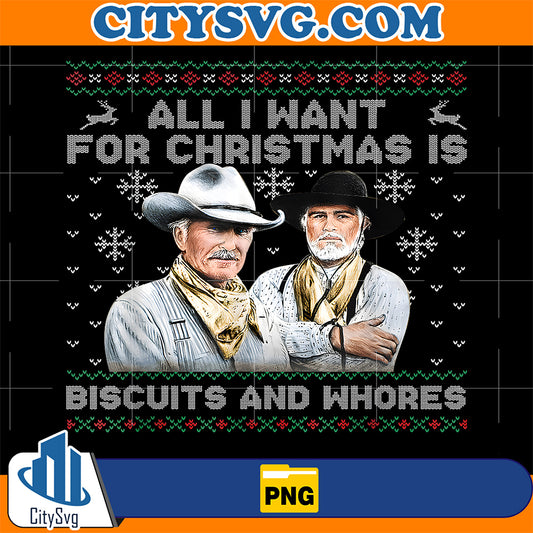 Western-Cowboys-Biscuits-and-Whores-Christmas-Png