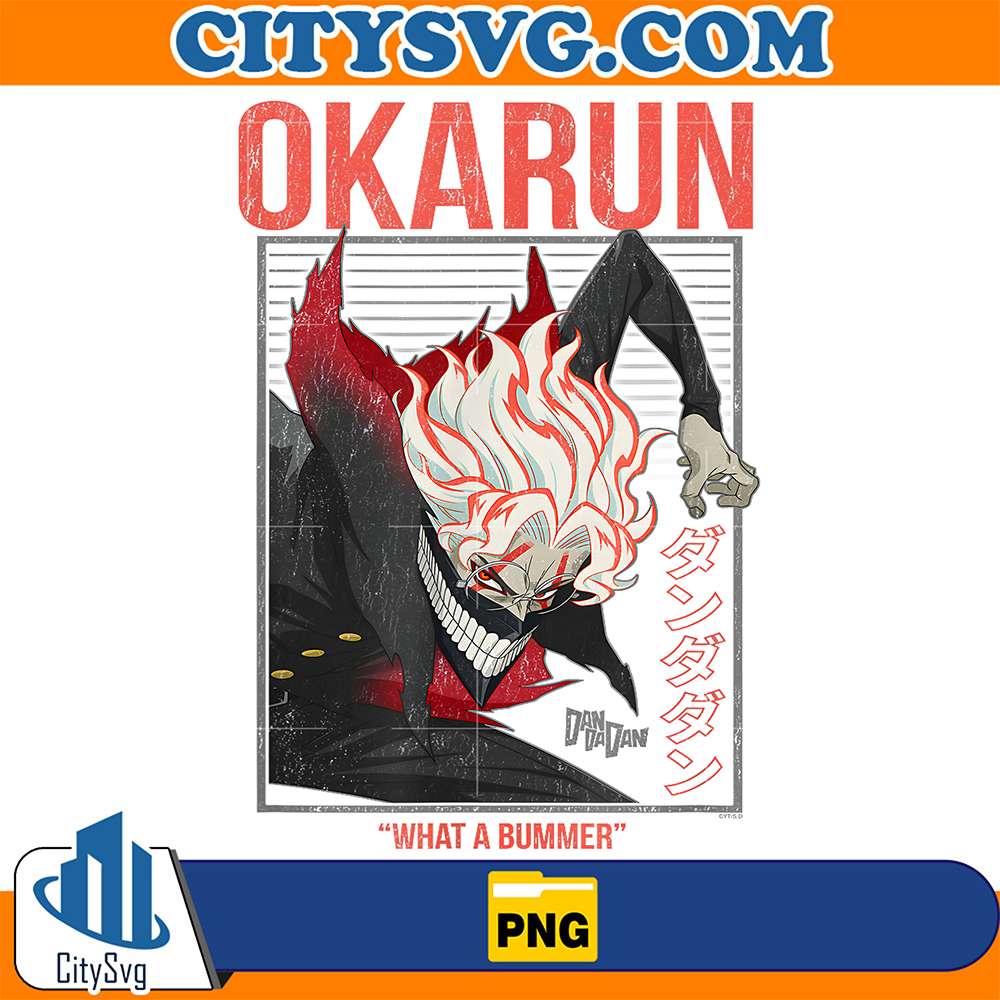 What A Bummer Okarun With Kanji Anime Png CitySvg
