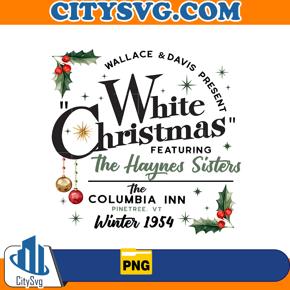 White Christmas Movie Svg