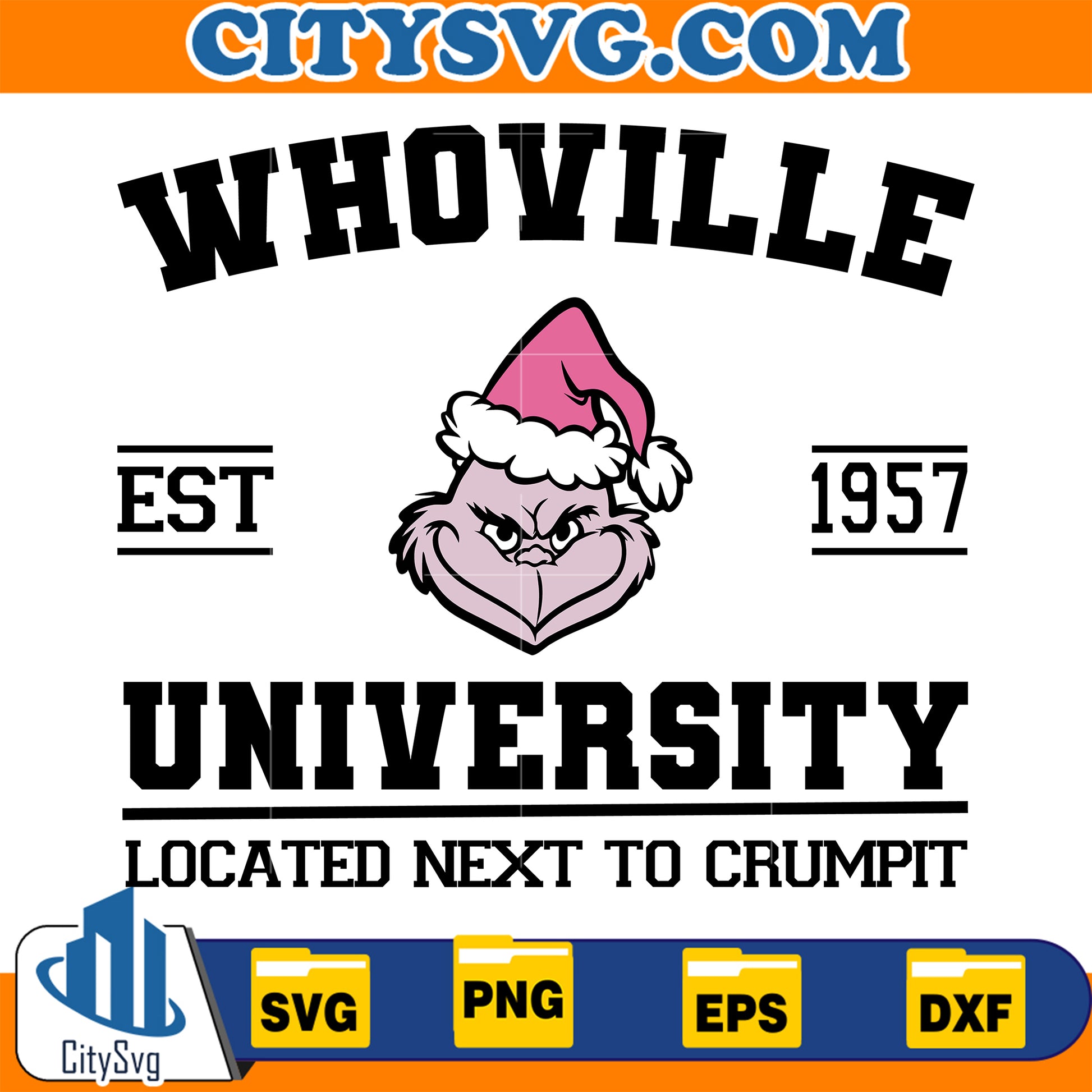 WhovilleEst1957UniversityLocatedNextToCrumpitChristmasSvg