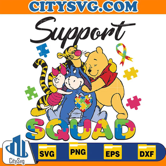 WinnieThePoohAutismSupportSquadSvg