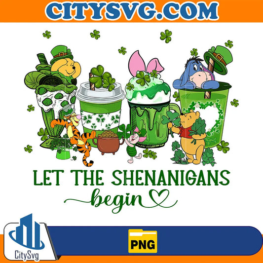 WinnieThePoohLetTheShenanigansBeginPatrick_sDayPng