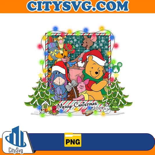 WinnieThePoohMerryChristmas2024Png