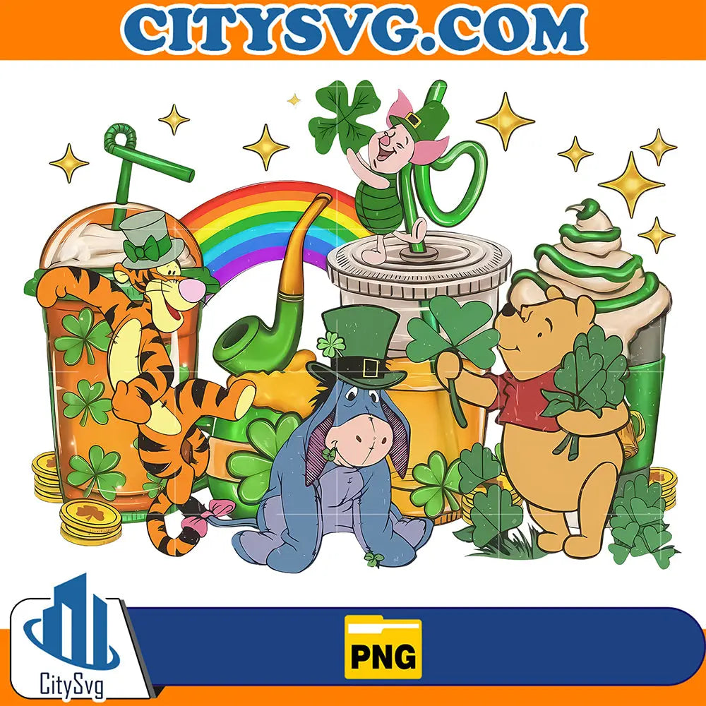 WinnieThePoohStPatricksDayPng