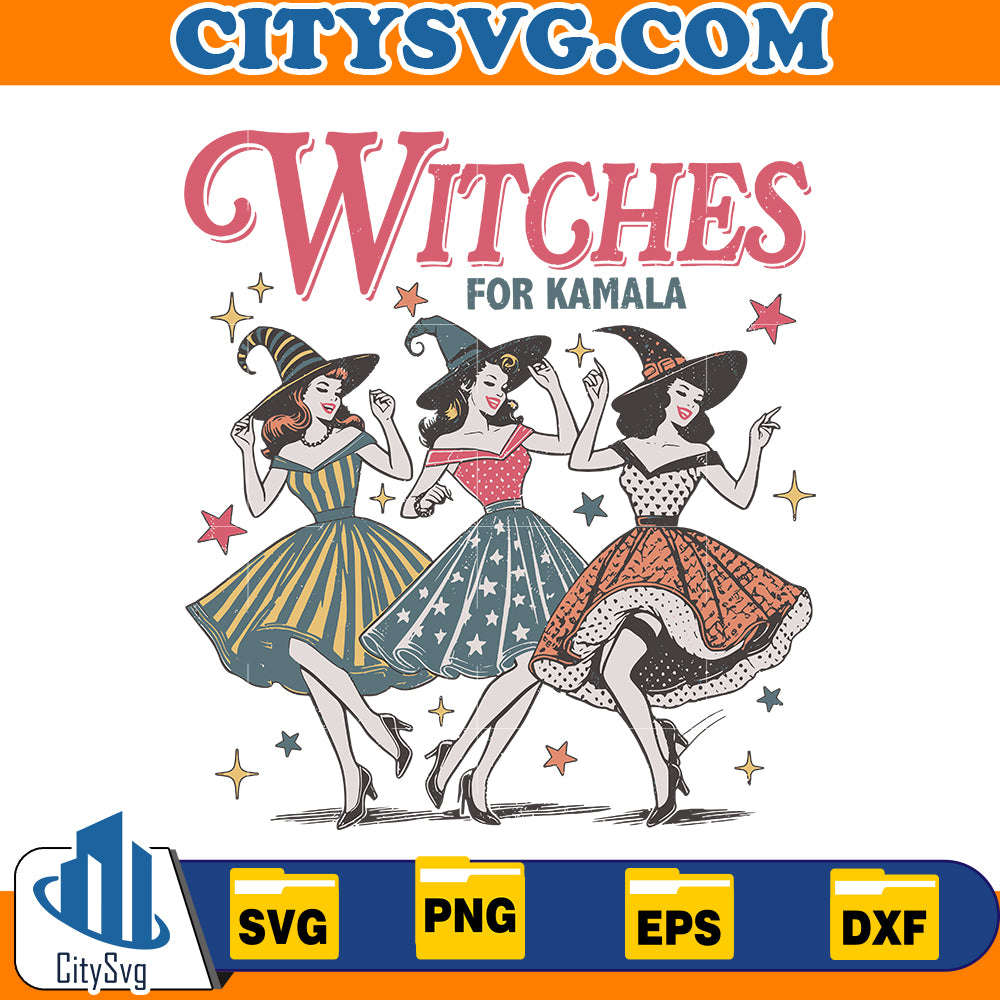 Witches for Kamala Svg