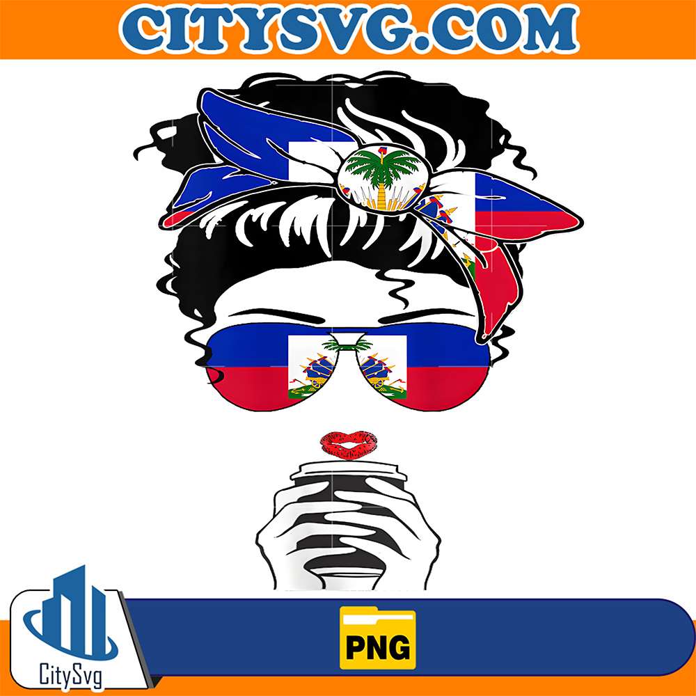 Womens-Cool-Haitian-Coffee-Mama-Mommy-Girl-Aunt-Haiti-Flag-Png
