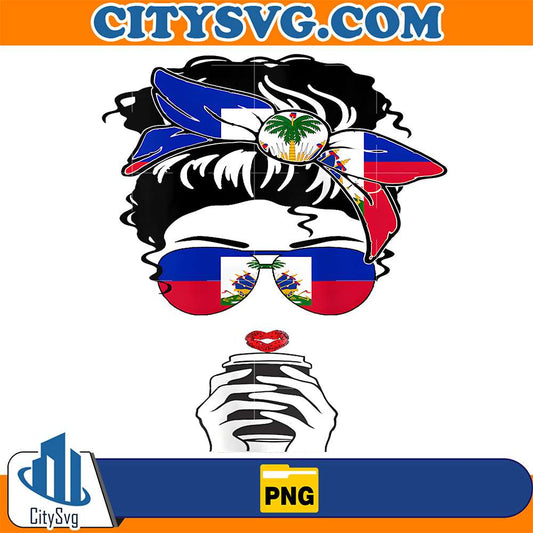 Womens-Cool-Haitian-Coffee-Mama-Mommy-Girl-Aunt-Haiti-Flag-Png