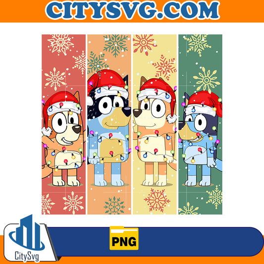 Bluey Family Christmas Png