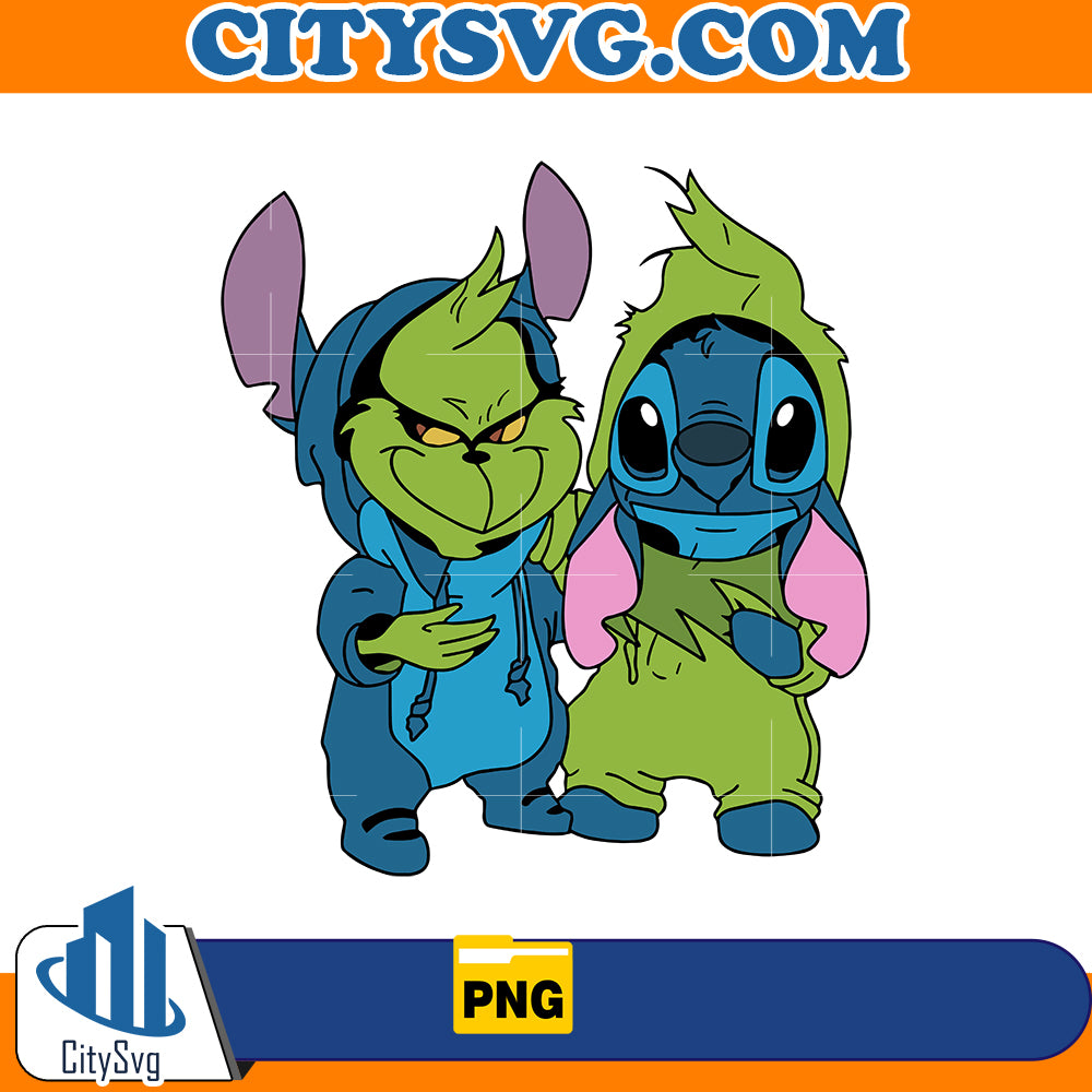 Grinch & Stich Png