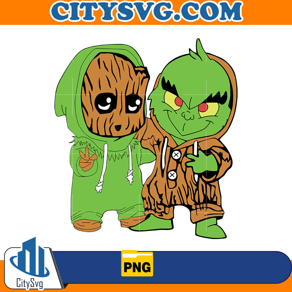 Grinch & Groot Png