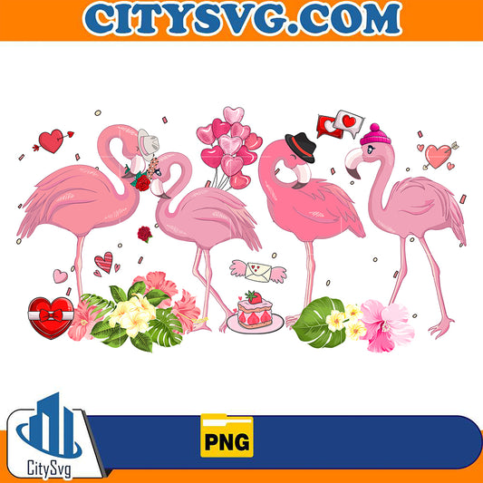 Flamingo Valentine's Day Png