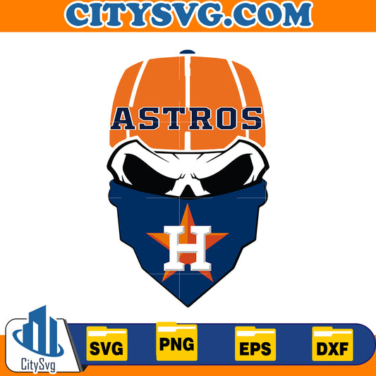 Skull Houston astros svg, Baseball Svg