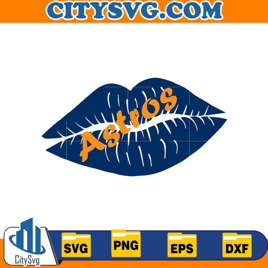 Lips Houston astros svg, Baseball Svg