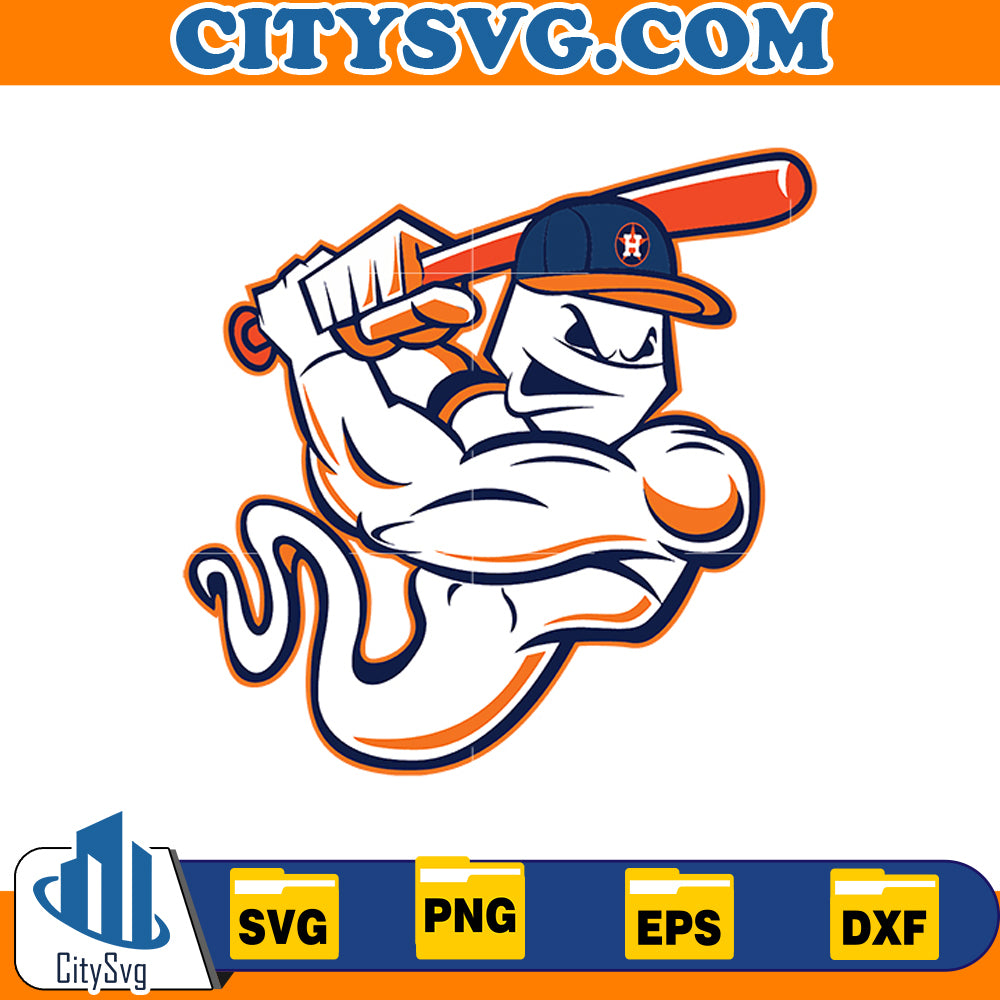 Ghost Houston astros svg, Baseball Svg