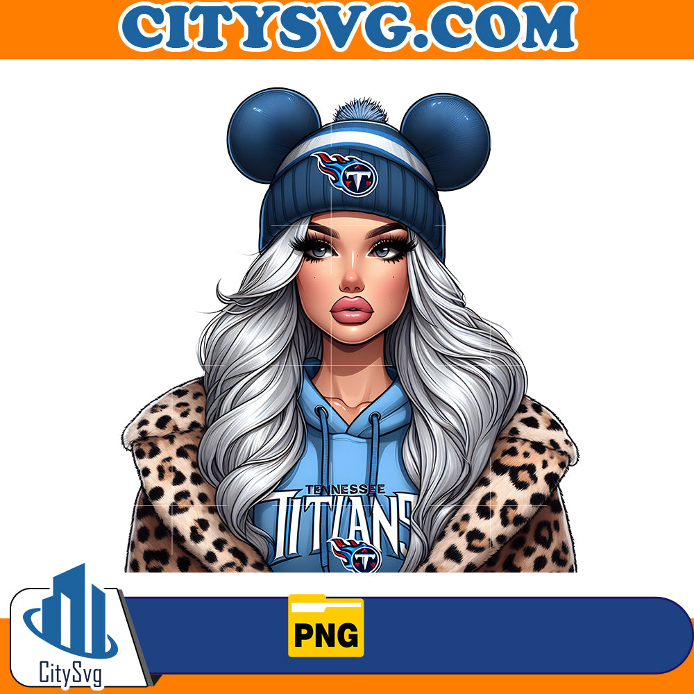 Cute Girl Minnie Tennessee Titans Png