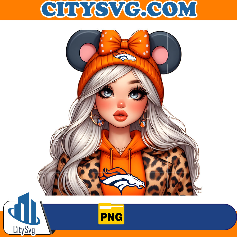 Cute Girl Minnie Denver Broncos Png