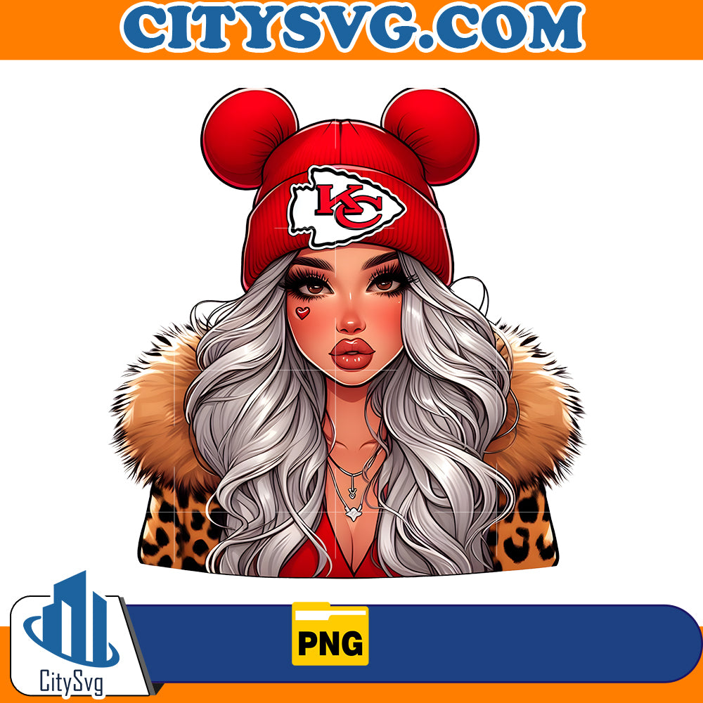 Cute Girl Minnie Kansas City Chiefs Png