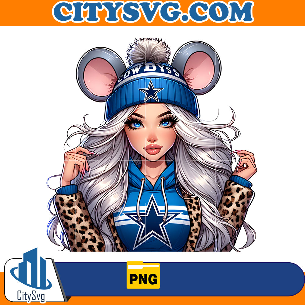 Cute Girl Minnie Dallas Cowboys Png