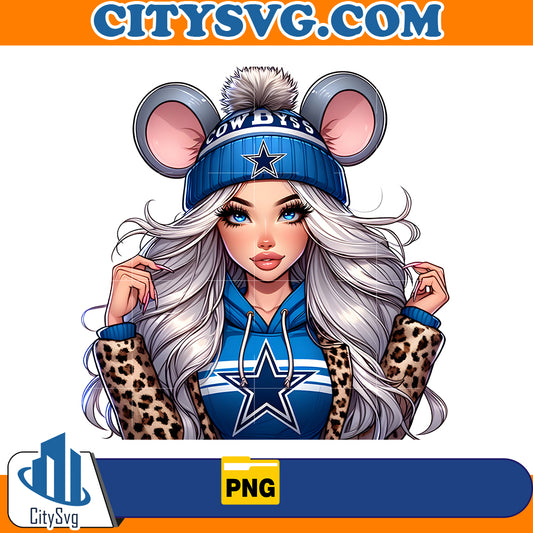 Cute Girl Minnie Dallas Cowboys Png