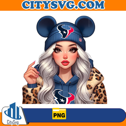 Cute Girl Minnie Houston Texans Png