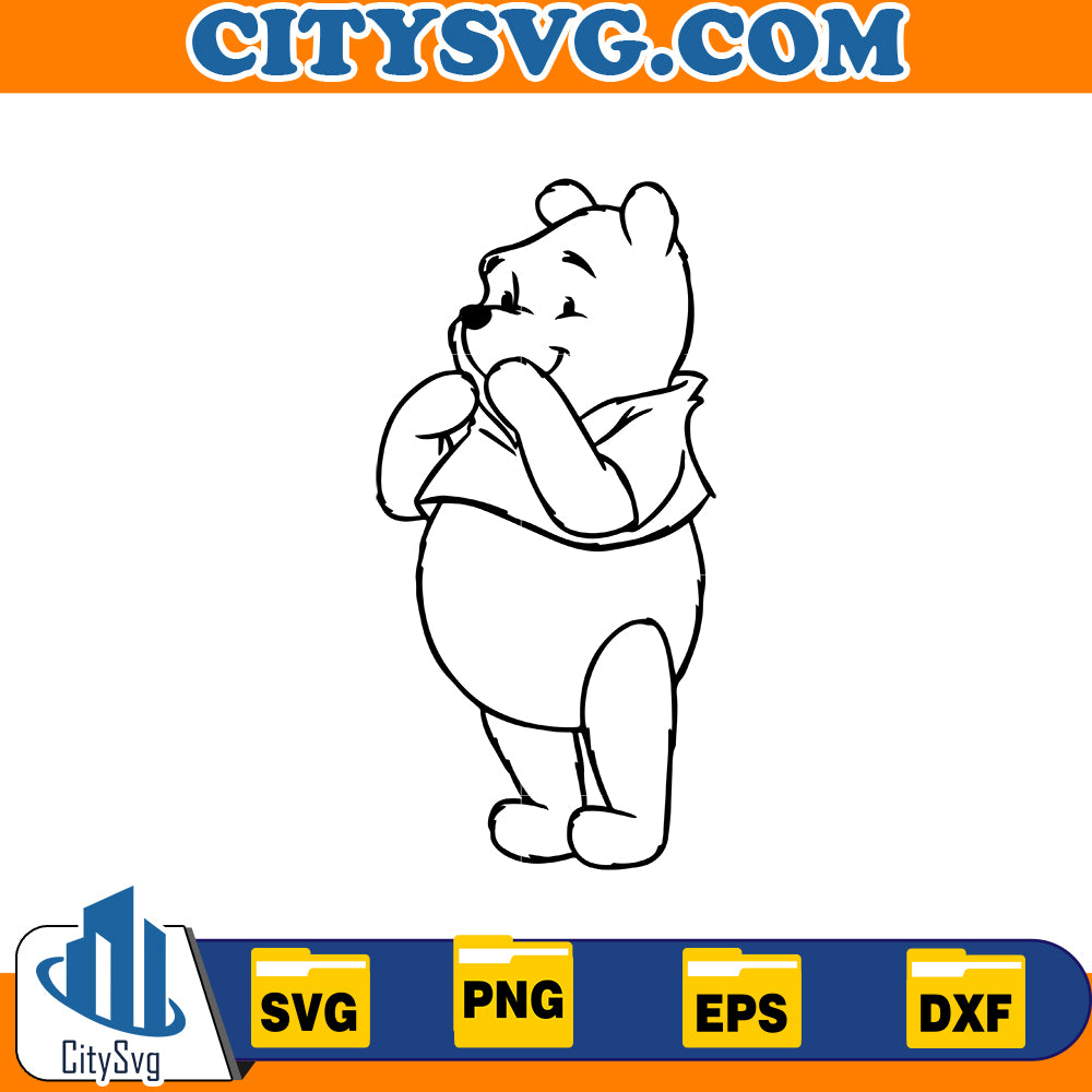 Pooh Svg, Honey Bear Svg, Winnie Svg