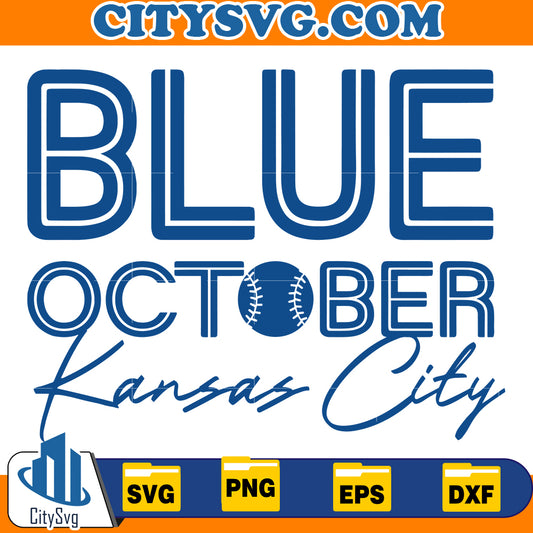 Blue october kansas city chiefs Svg