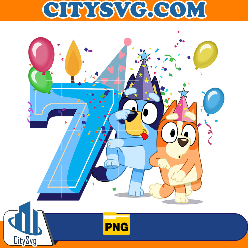 Blueys 7 blue png – CITYSVG